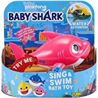 ZURU ROBO ALIVE JUNIOR- Mommy Shark - Juguete de baño para Nadar y Cantar a batería- por ZURU- Color Rosa (25282D)